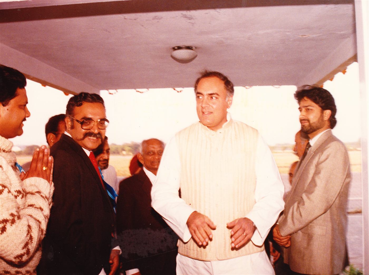 With Prime Minister Rajiv Gandhi